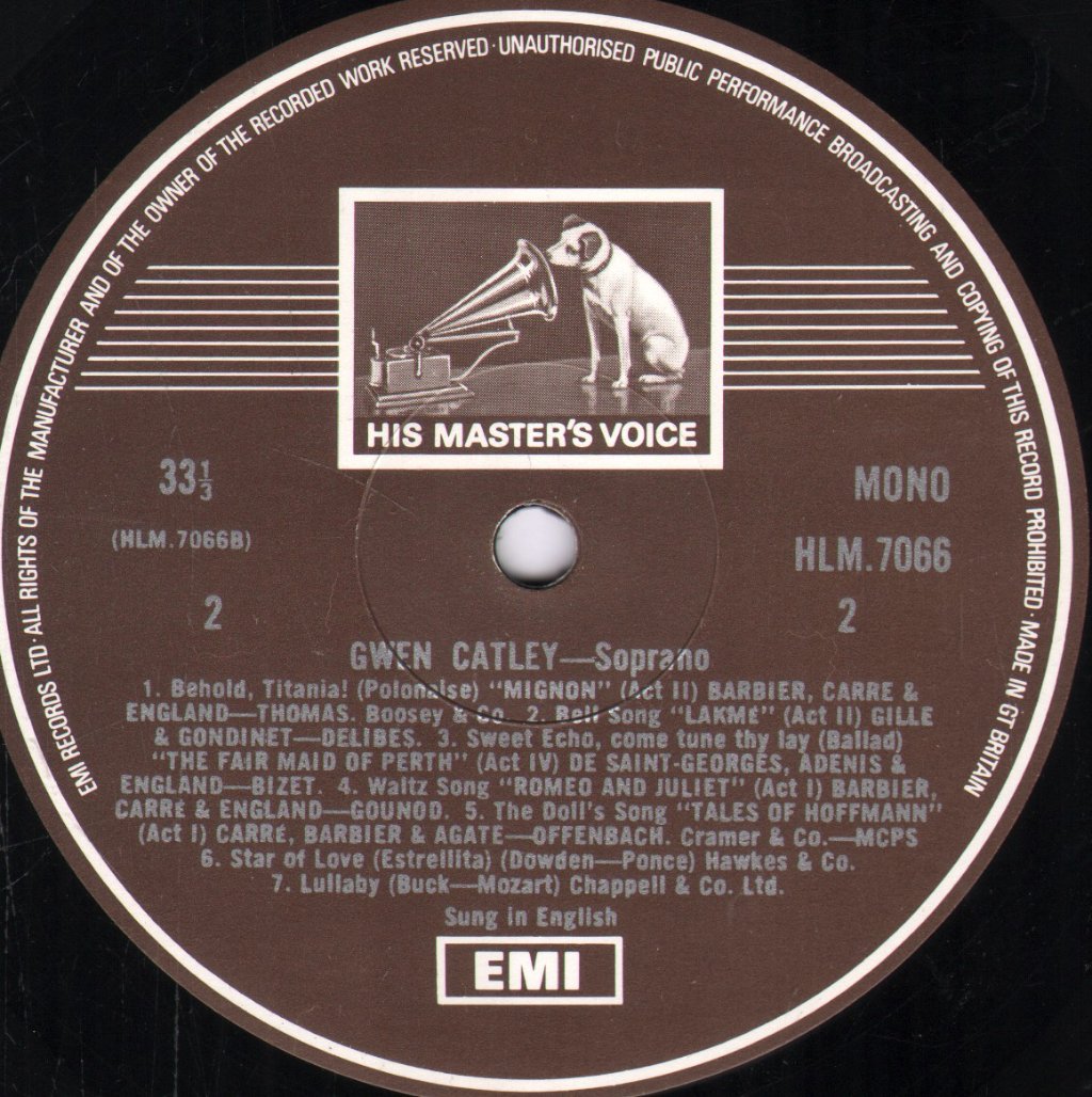 Gwen Catley - Favorite Coloratura And Songs - Lp