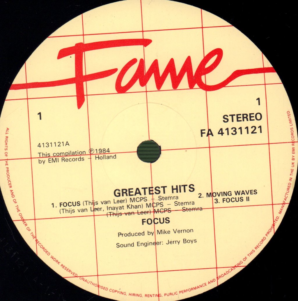 Focus - Greatest Hits Of Focus - Lp