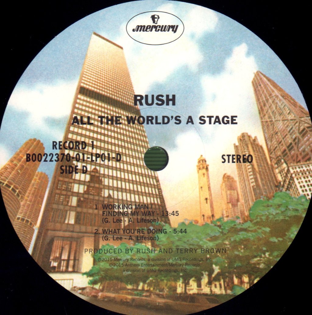 Rush - All The World's A Stage - Double Lp