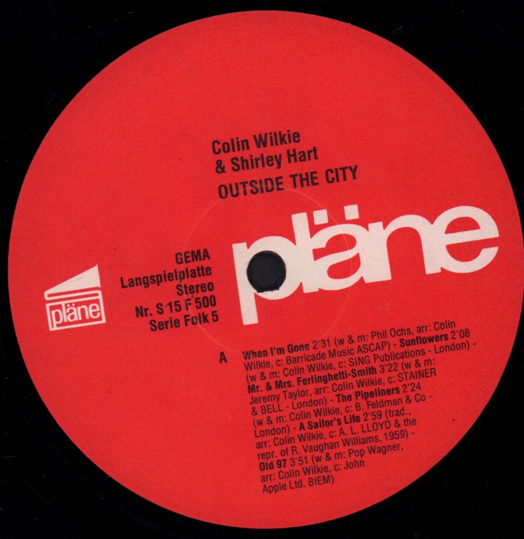 Colin Wilkie And Shirley Hart - Outside The City - Lp