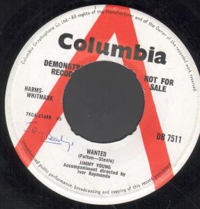 Jimmy Young (Easy Listening) - Wanted - 7 Inch