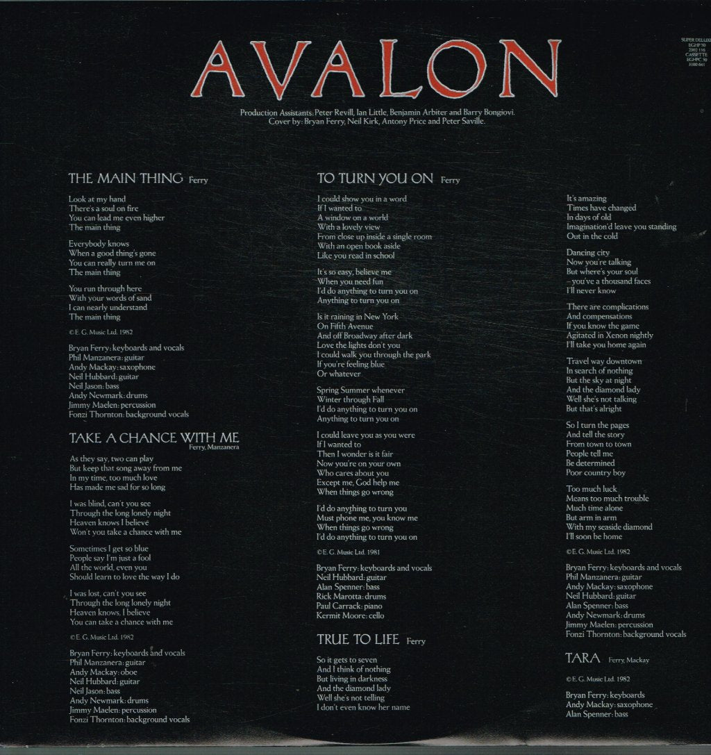 Roxy Music - Avalon - Lp