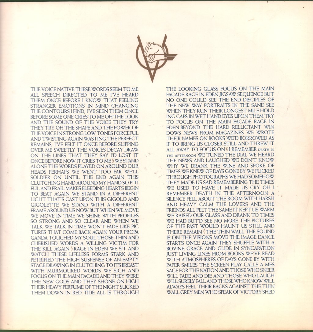 Ultravox - Rage In Eden - Lp