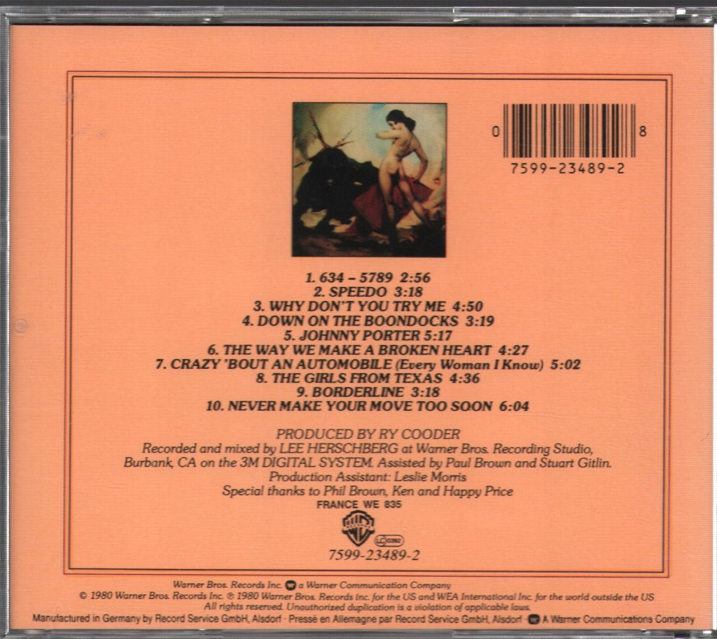 Ry Cooder - Borderline - Cd
