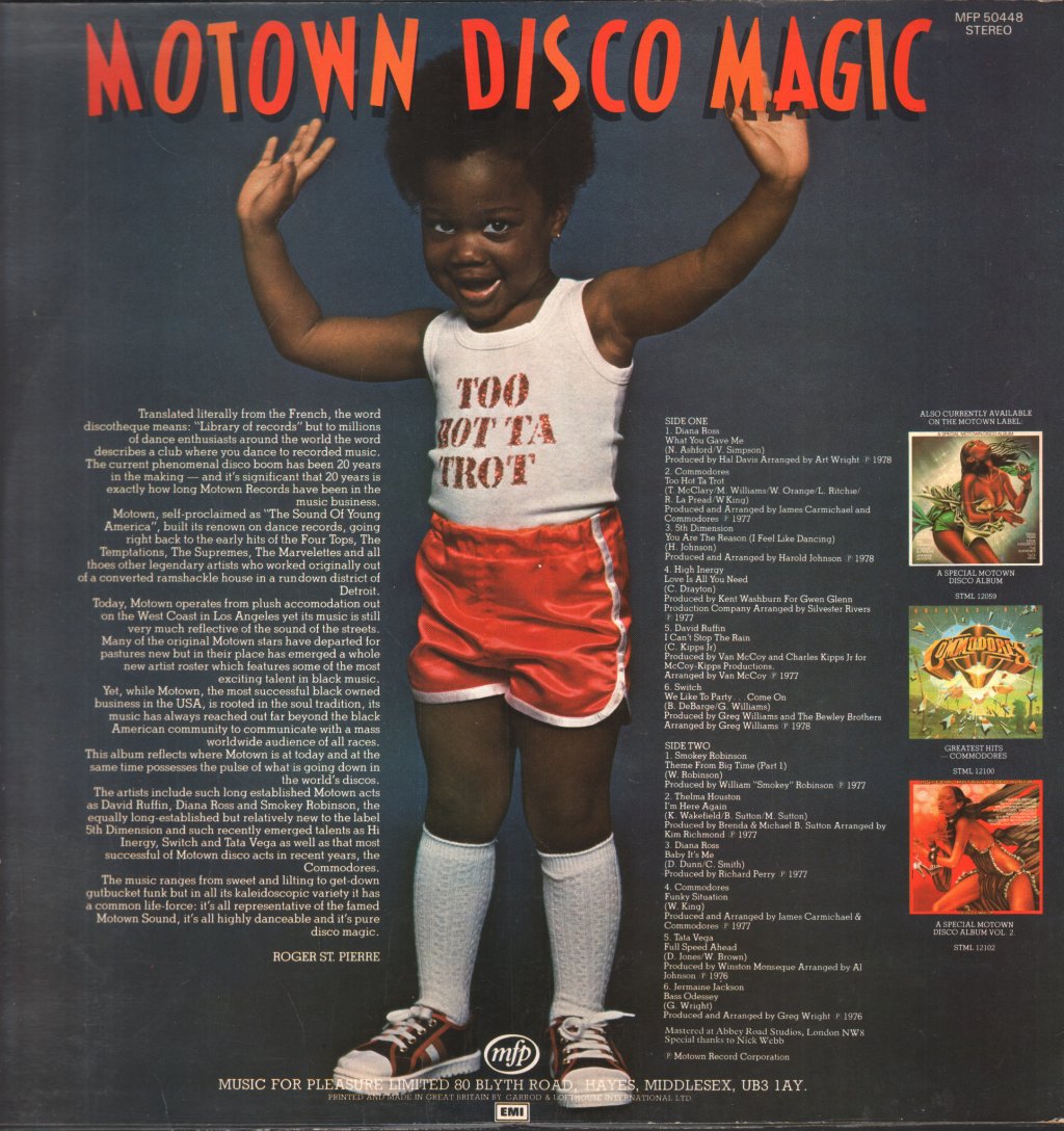 Various Artists - Motown Disco Magic Too Hot Ta Trot - Lp