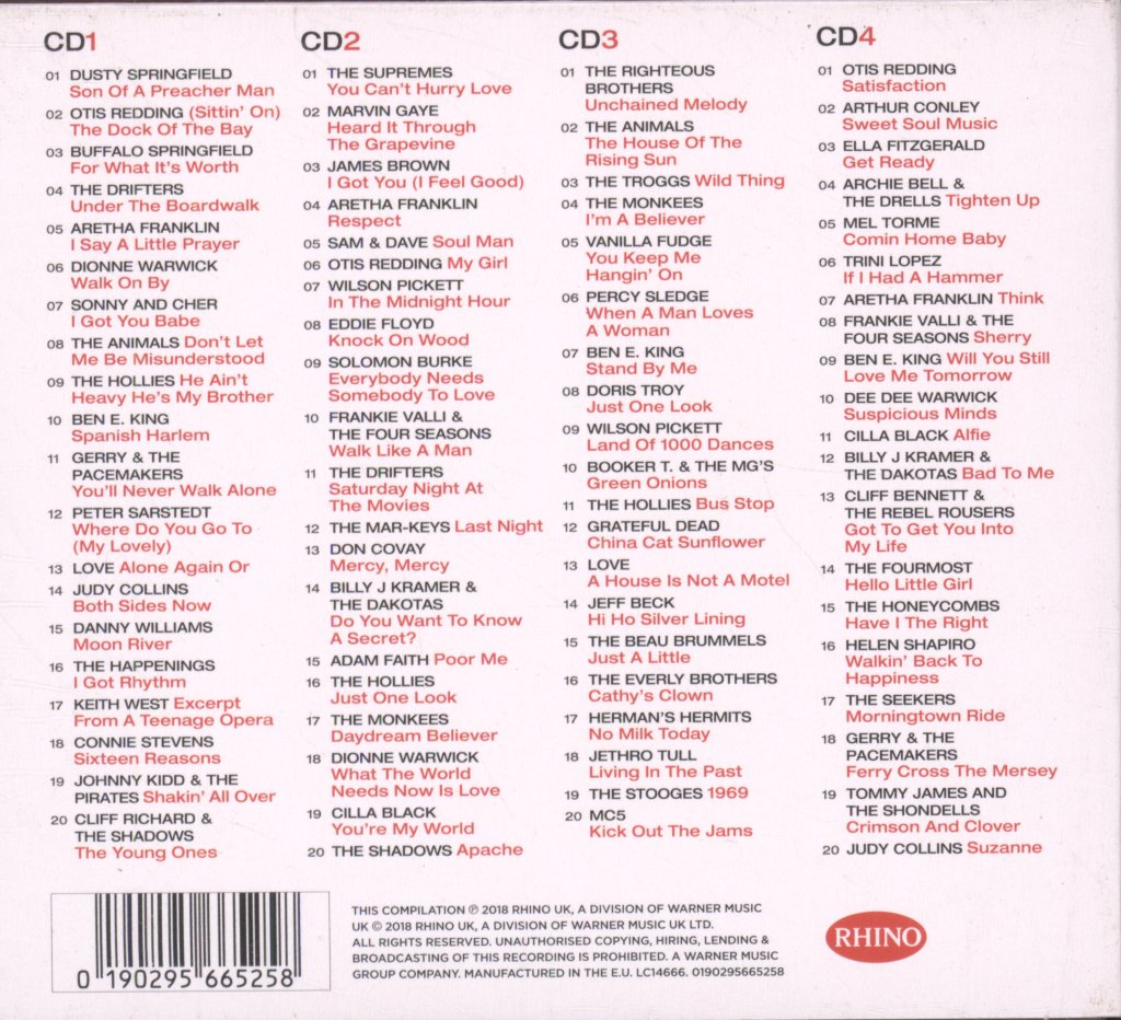 Various Artists - Greatest Sixties Album - Cd Set