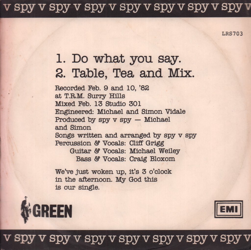 V.Spy V.Spy - Do What You Say - 7 Inch