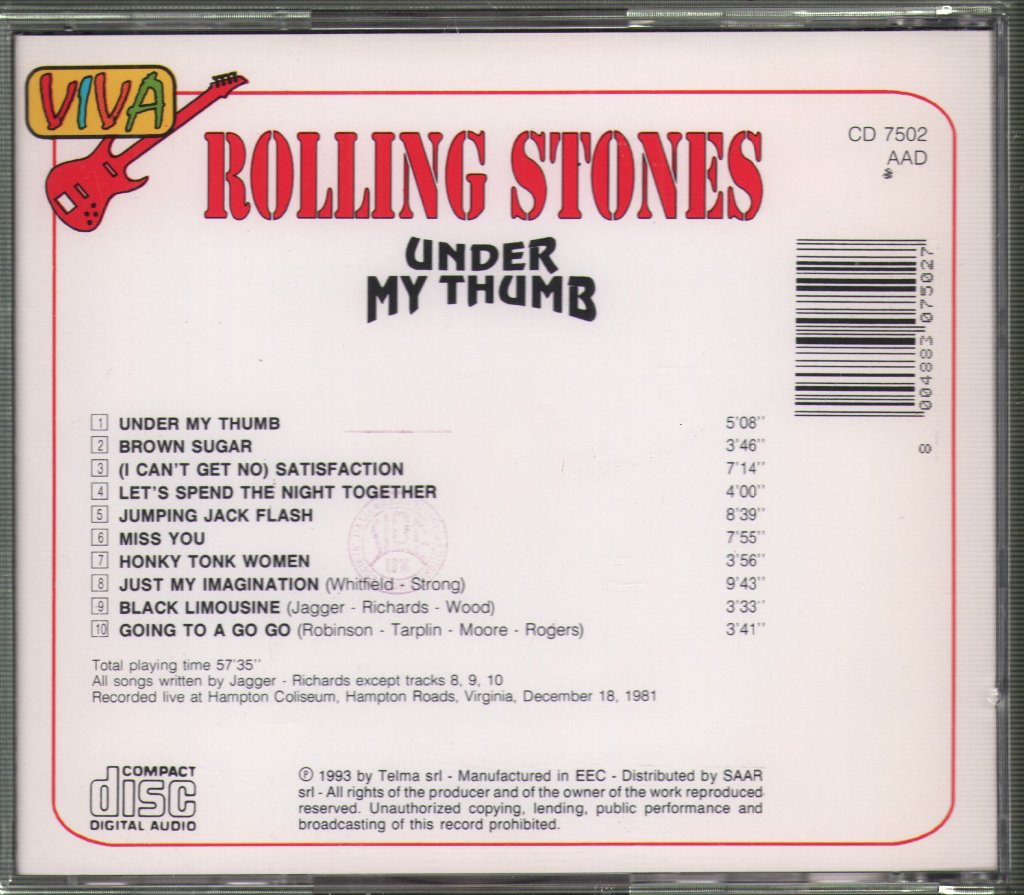 Rolling Stones - Under My Thumb - Cd
