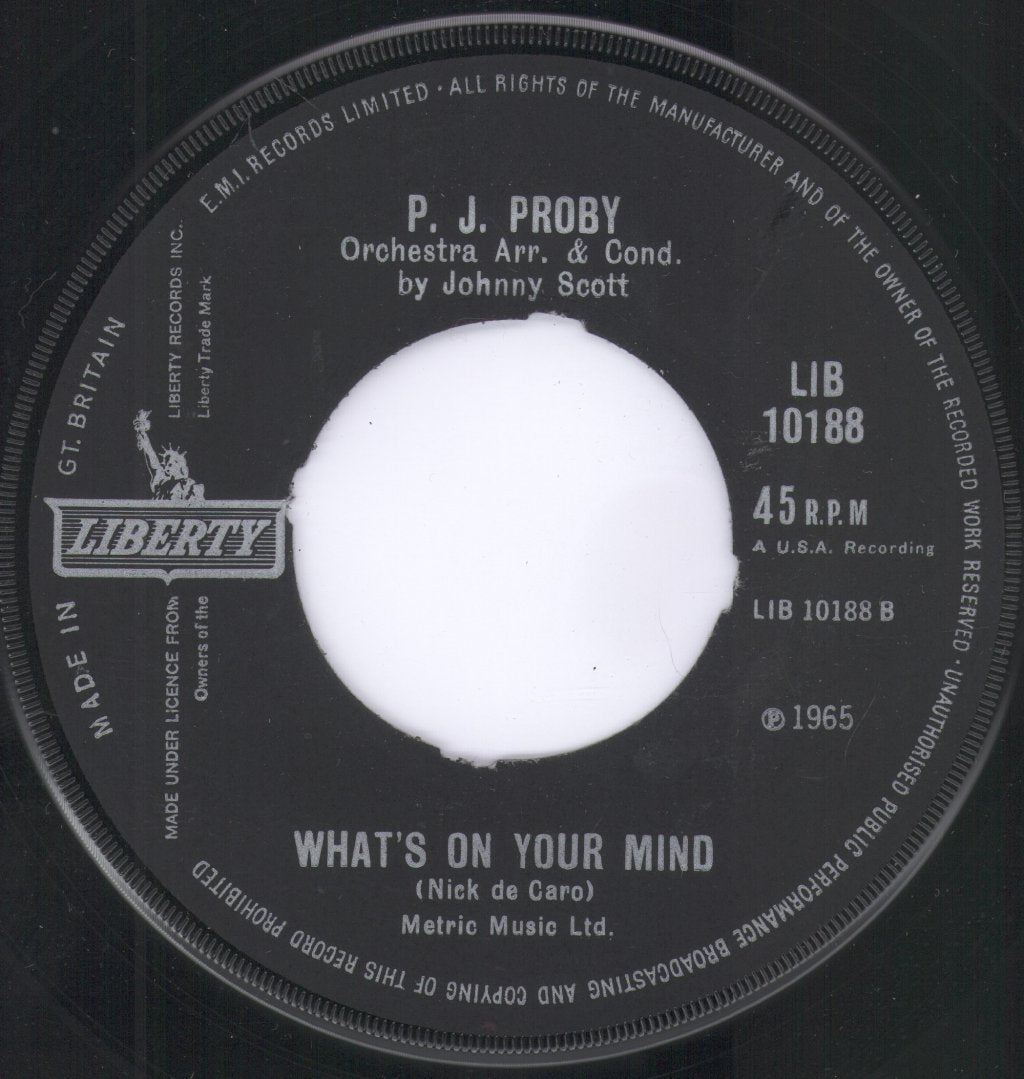 P.J. Proby - I Apologise - 7 Inch