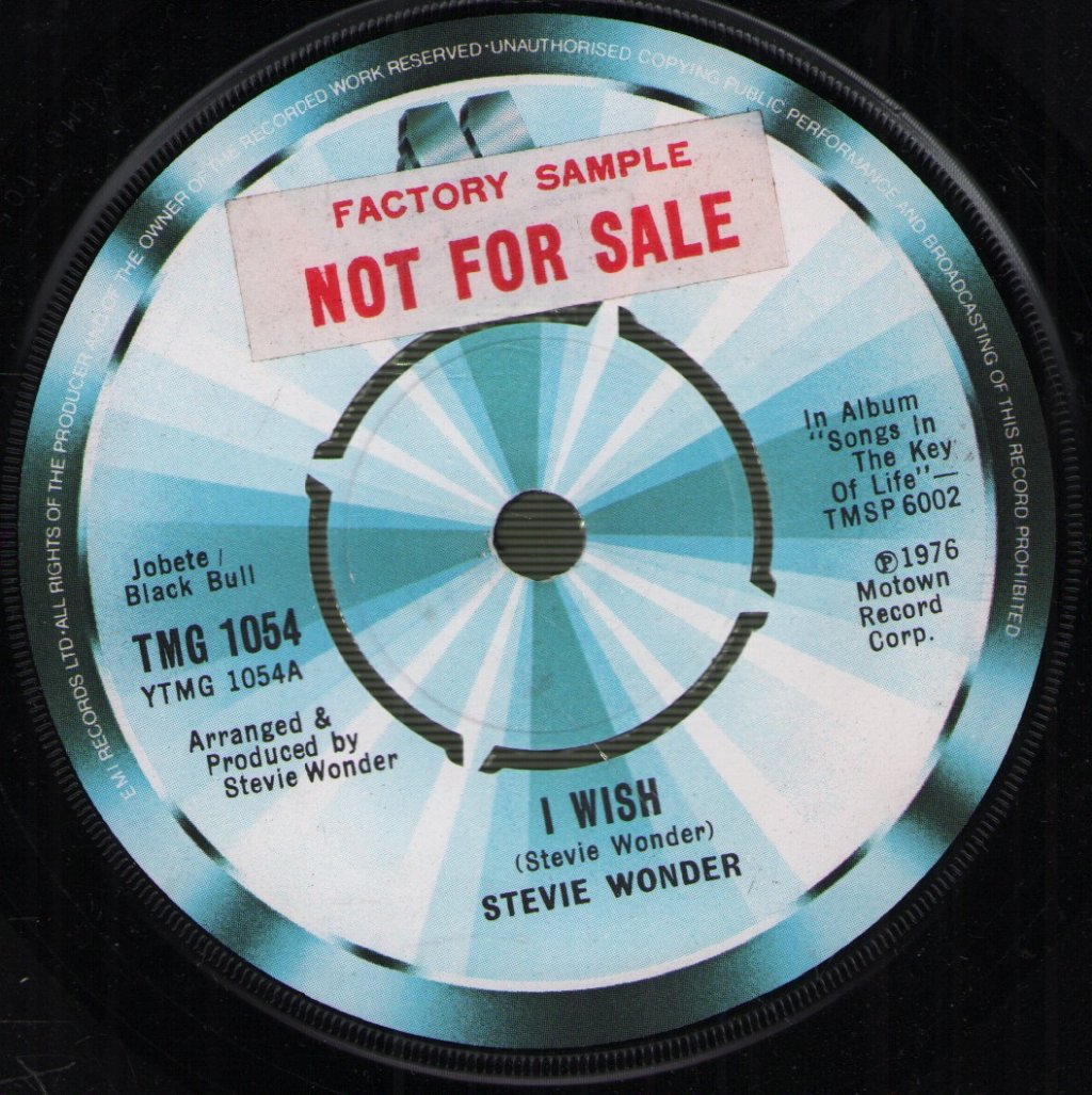 Stevie Wonder - I Wish - 7 Inch