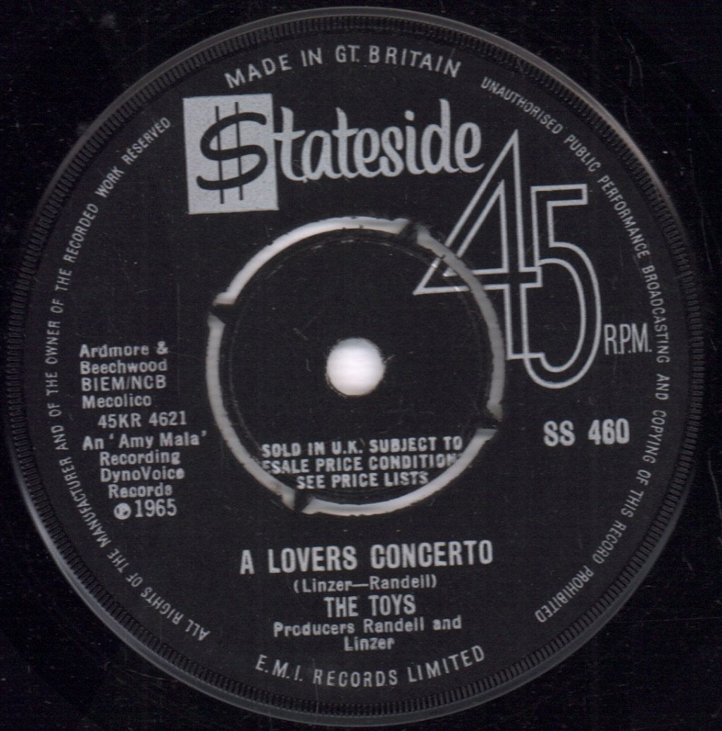 Toys (Us 60'S Group) - A Lover's Concerto - 7 Inch