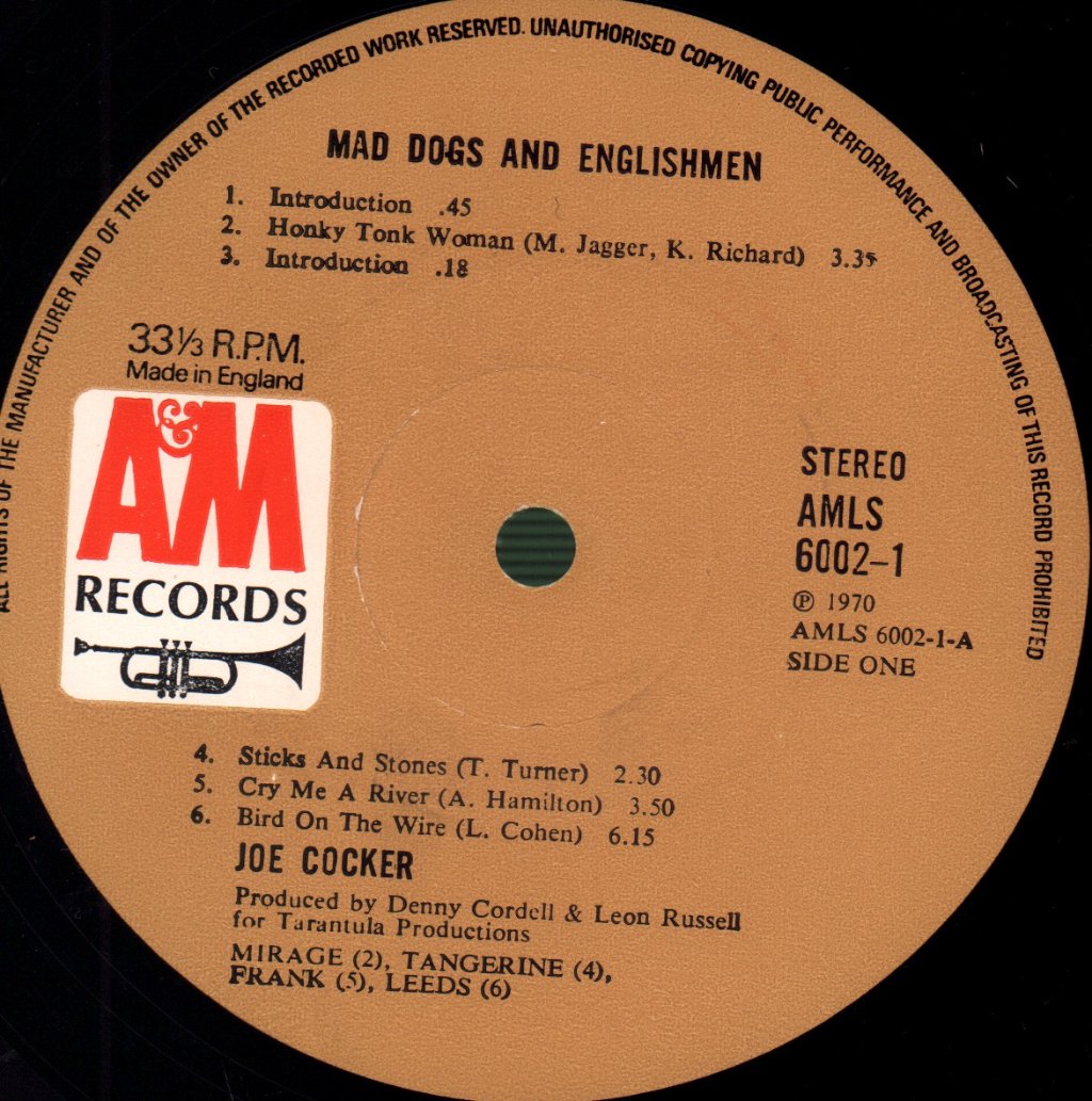 Joe Cocker - Mad Dogs & Englishmen - Double Lp