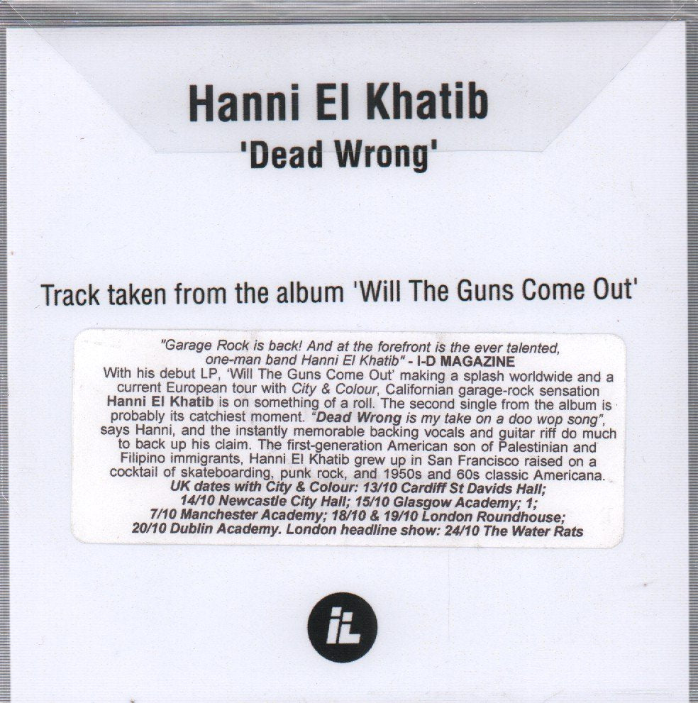 Hanni El Khatib - Dead Wrong - Cdr