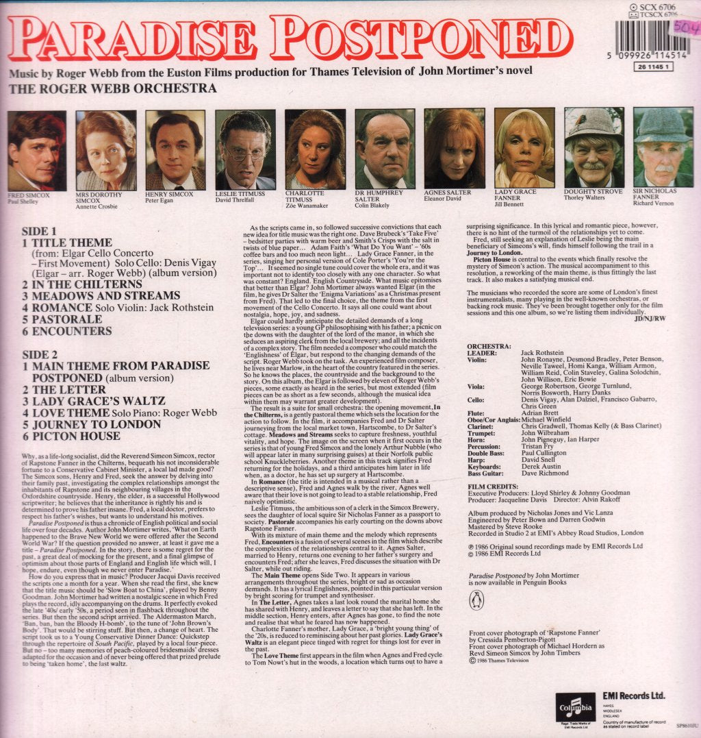 Roger Webb Orchestra - Music From Paradise Postponed - Lp