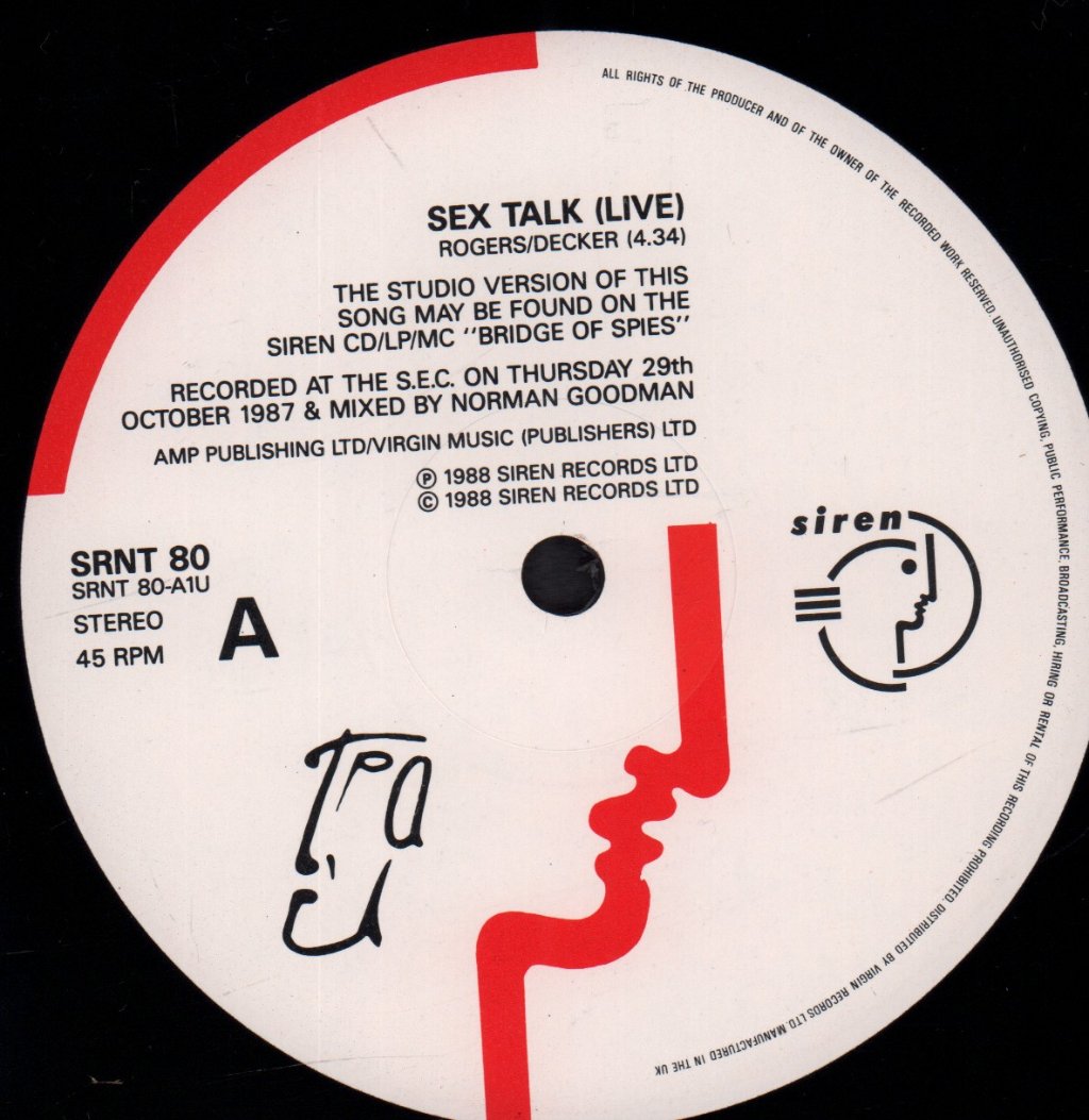 T'PAU - Sex Talk - 12 Inch