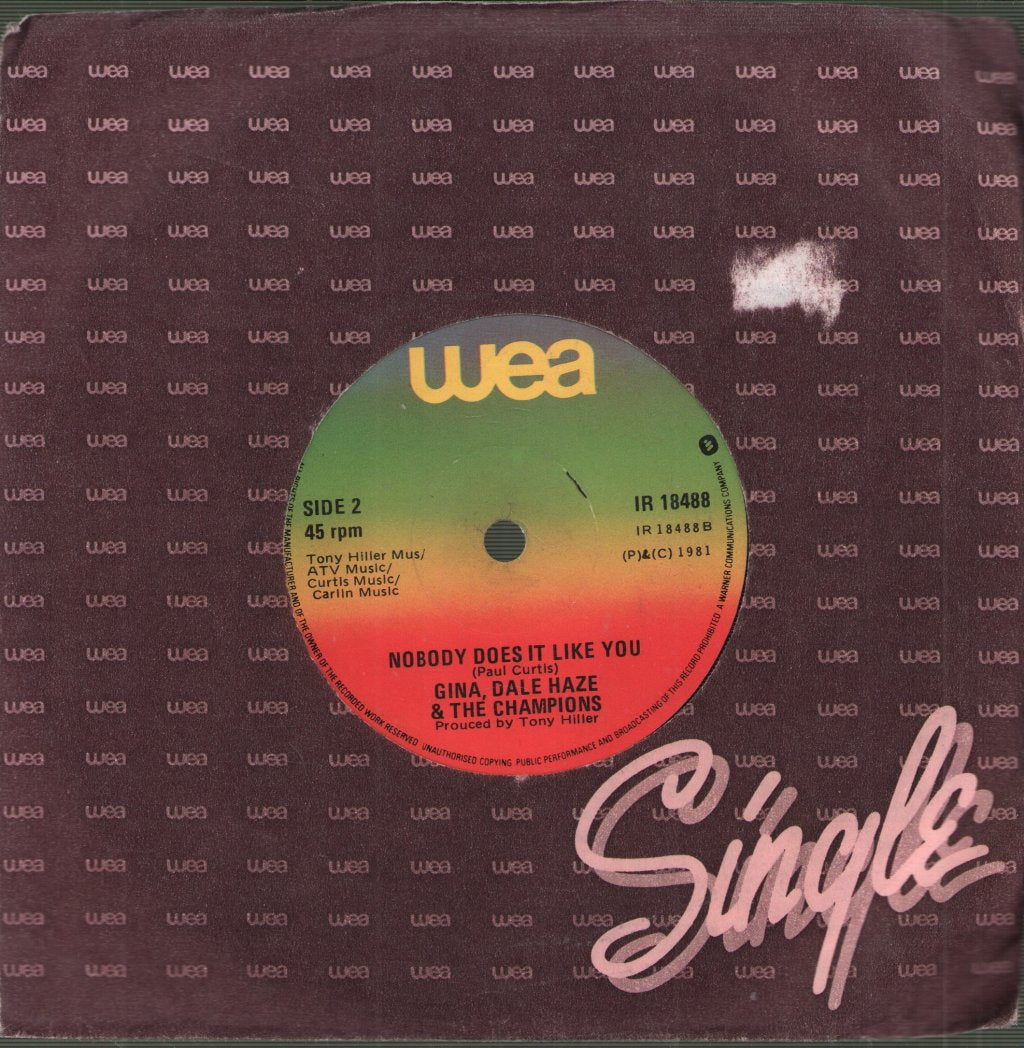 Gina Dale Haze And The Champions - Drunken Sailor - 7 Inch