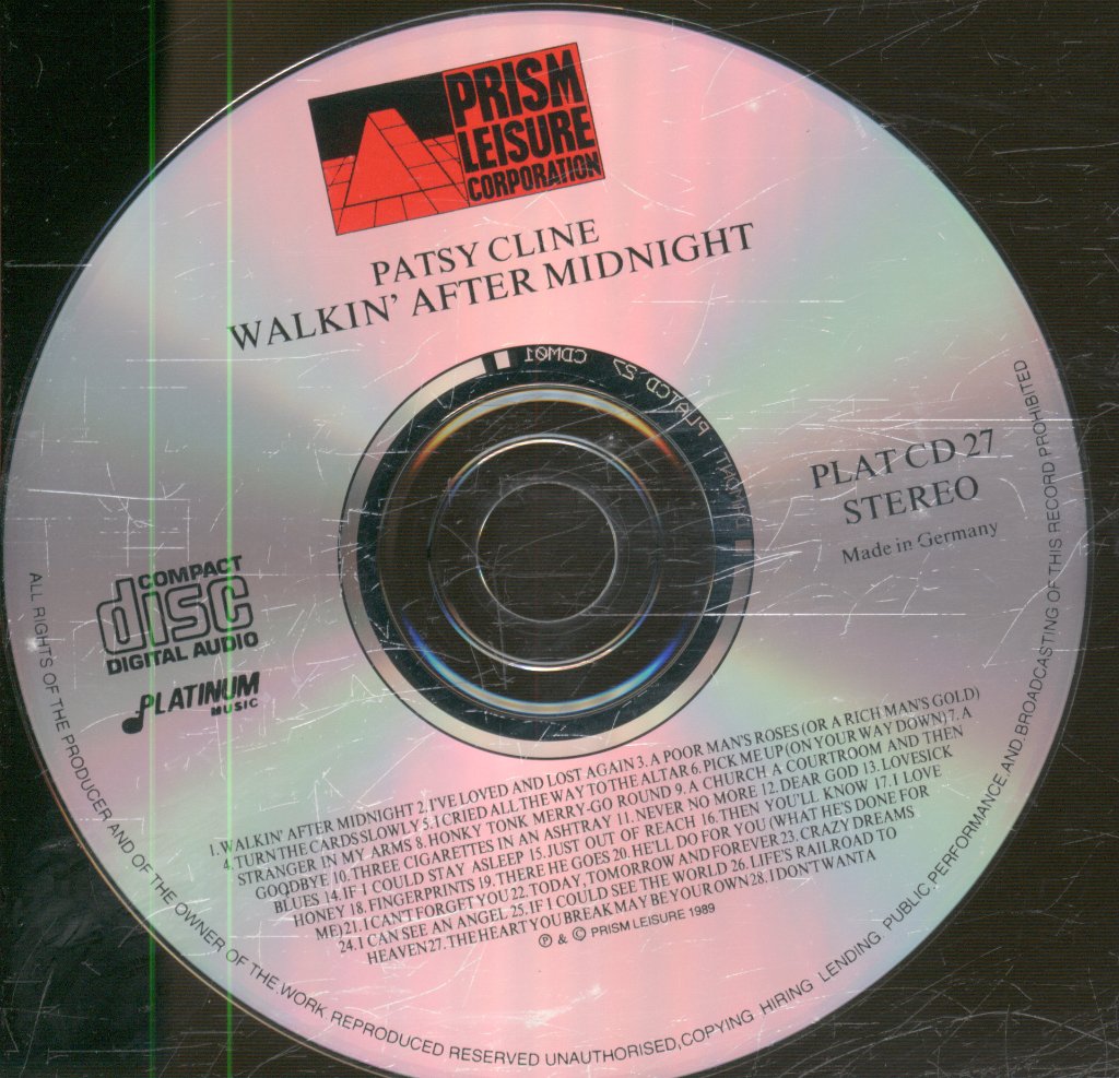 Patsy Cline - Walkin' After Midnight - Cd