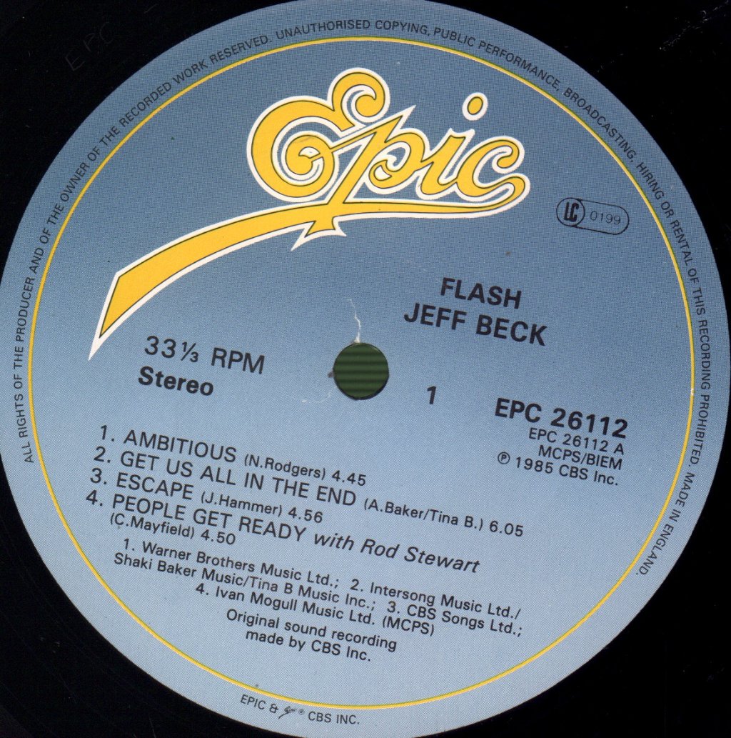 Jeff Beck - Flash - Lp