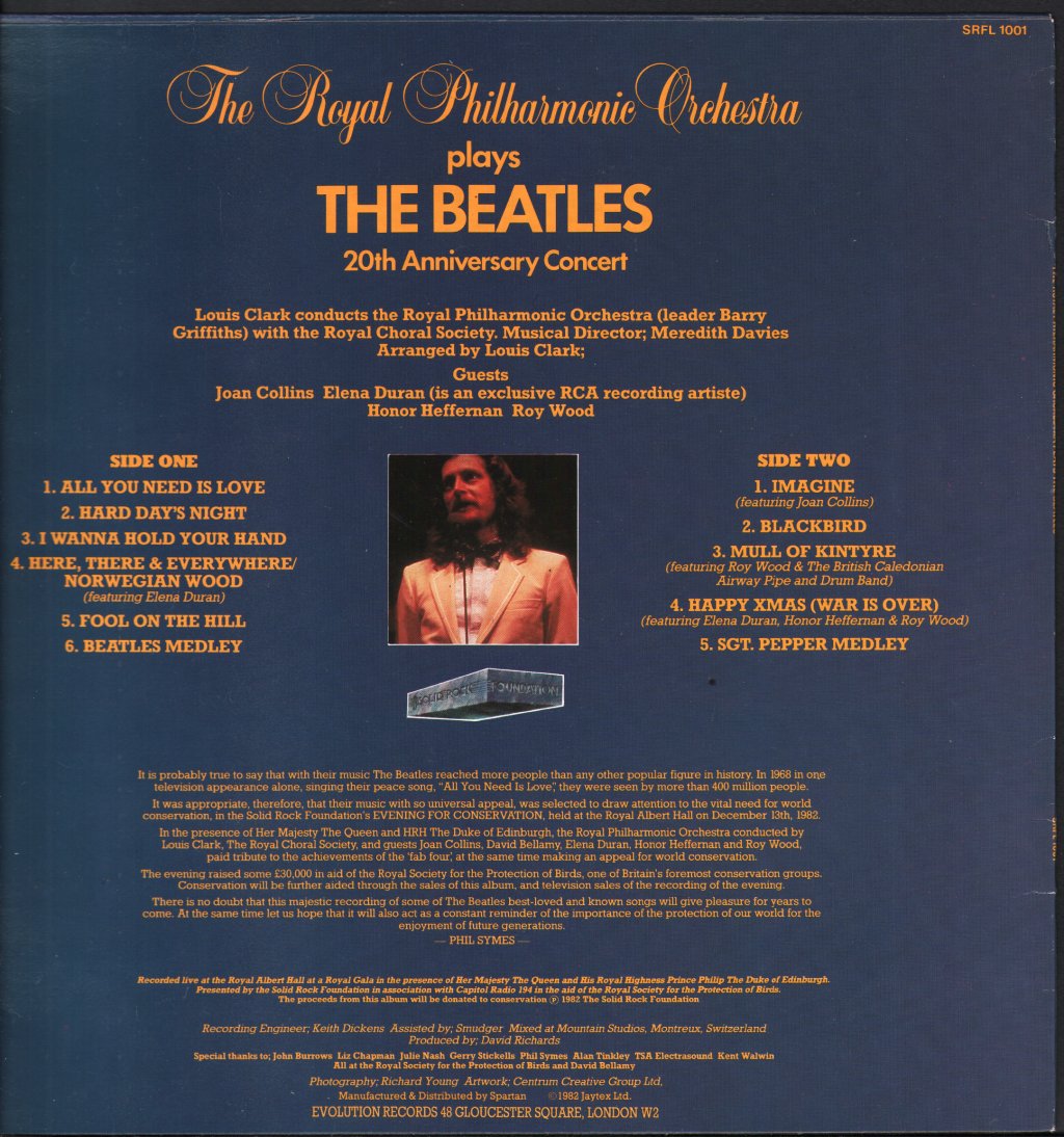 Royal Philharmonic Orchestra - Plays The Beatles 20th Anniversary Concert - Lp