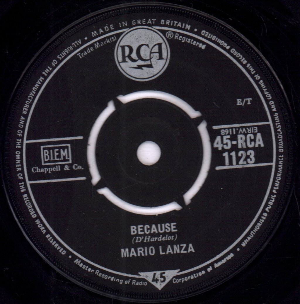 Mario Lanza - Ave Maria - 7 Inch