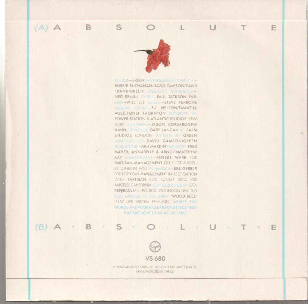 Scritti Politti - Absolute - 7 Inch