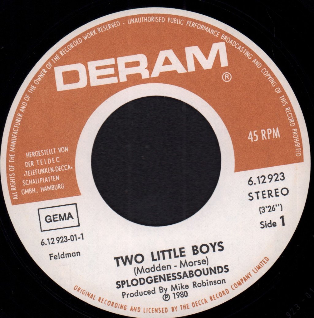 Splodgenessabounds - Two Little Boys - 7 Inch