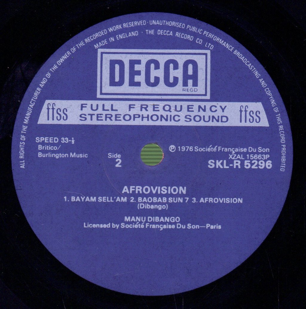 Manu Dibango - Afrovision - Lp