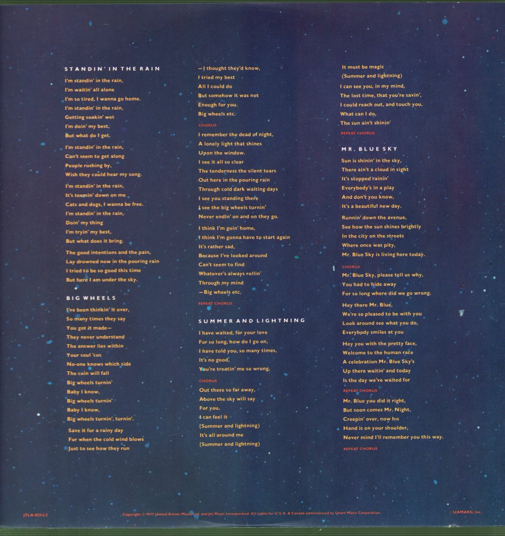 Electric Light Orchestra - Out Of The Blue - Double Lp