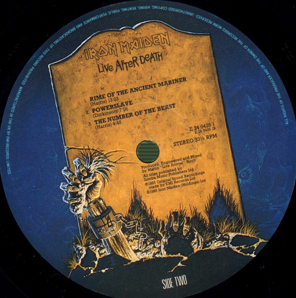 Iron Maiden - Live After Death - Double Lp