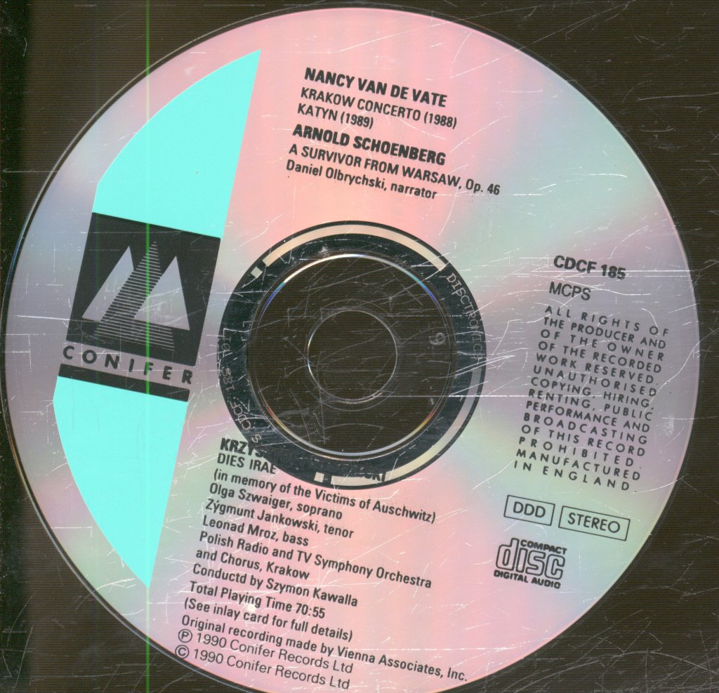 Daniel Olbrychski, Polish Radio And TV Symphony Orchestra Krakow - Penderecki / Schoenberg / Van De Vate - Dies Irae / A Survivor From Warsaw / Krakow Concerto / Katyń - Cd