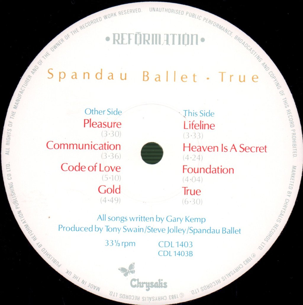 Spandau Ballet - True - Lp