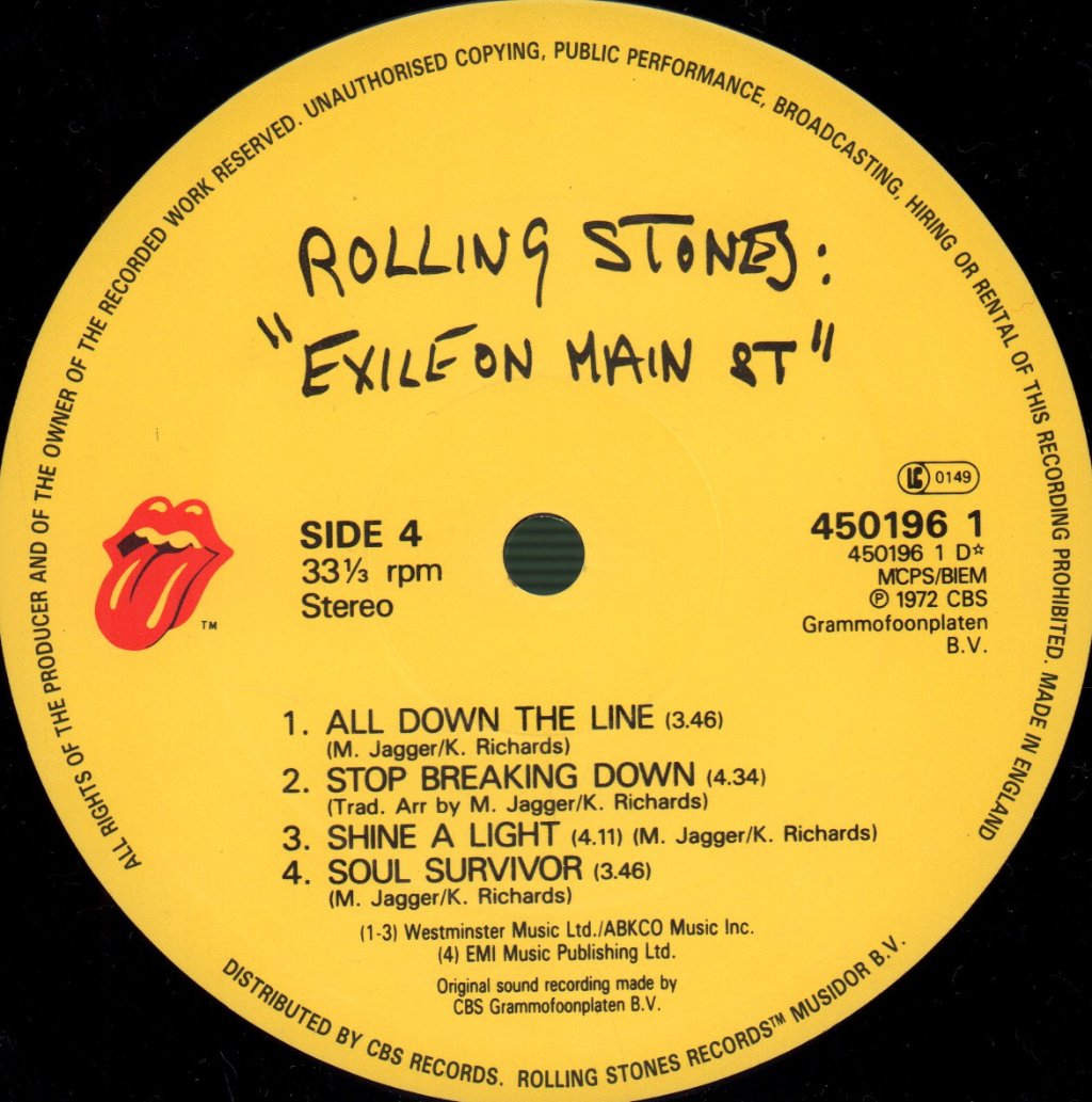 Rolling Stones - Exile On Main St. - Double Lp