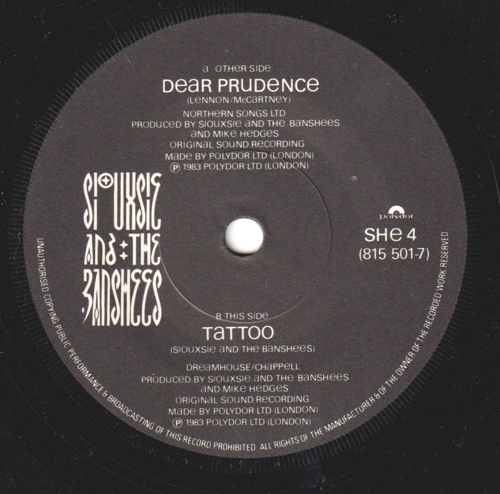 Siouxsie And The Banshees - Dear Prudence - 7 Inch