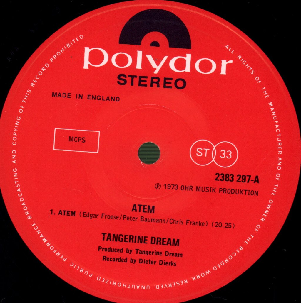 Tangerine Dream - Atem - Lp