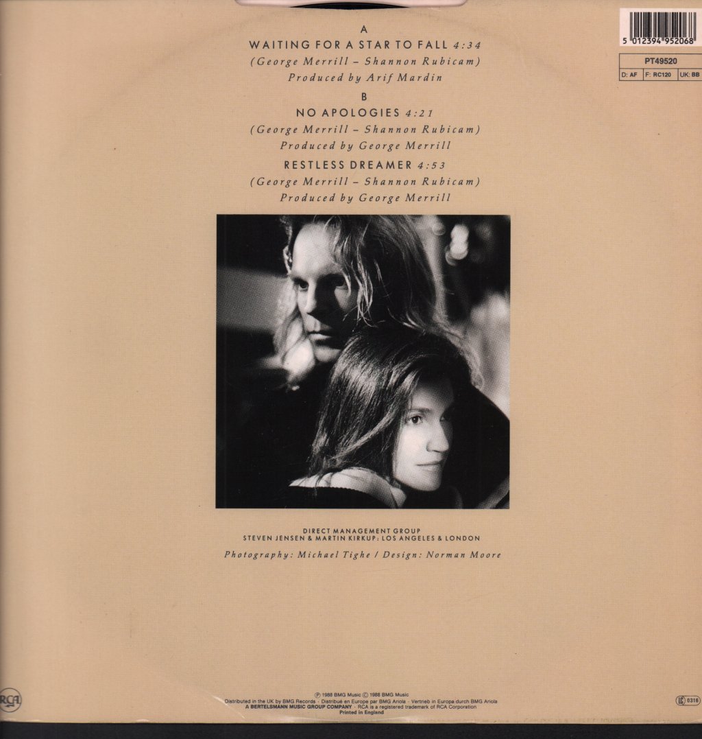 Boy Meets Girl (Pop) - Waiting For A Star To Fall - 12 Inch