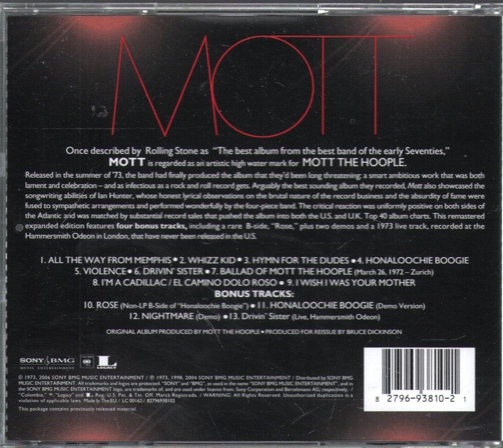 Mott The Hoople - Mott - Cd