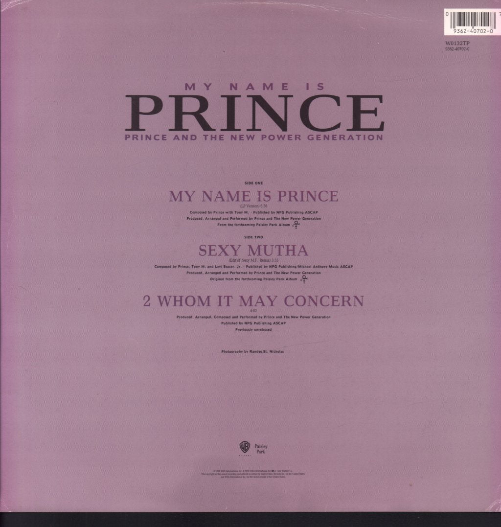 Prince - My Name Is Prince - 12 Inch