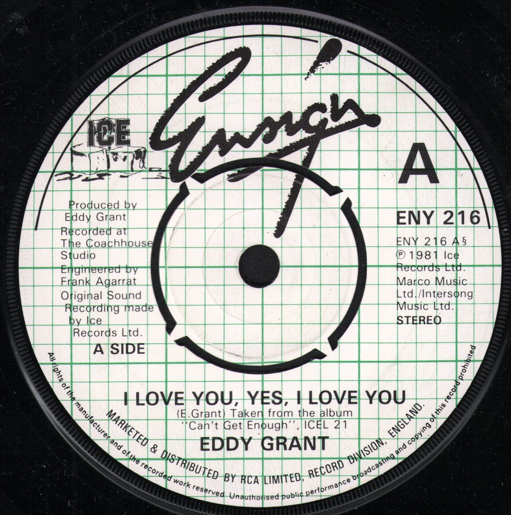 Eddy Grant - I Love You Yes, I Love You - 7 Inch