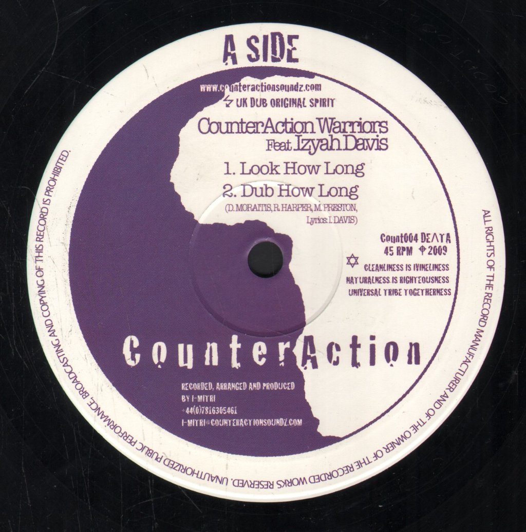 CounterAction Warriors Feat Izyah Davis / Jah Mystic - Look How Long / Stand Up And Praise H.I.M. - 10 Inch