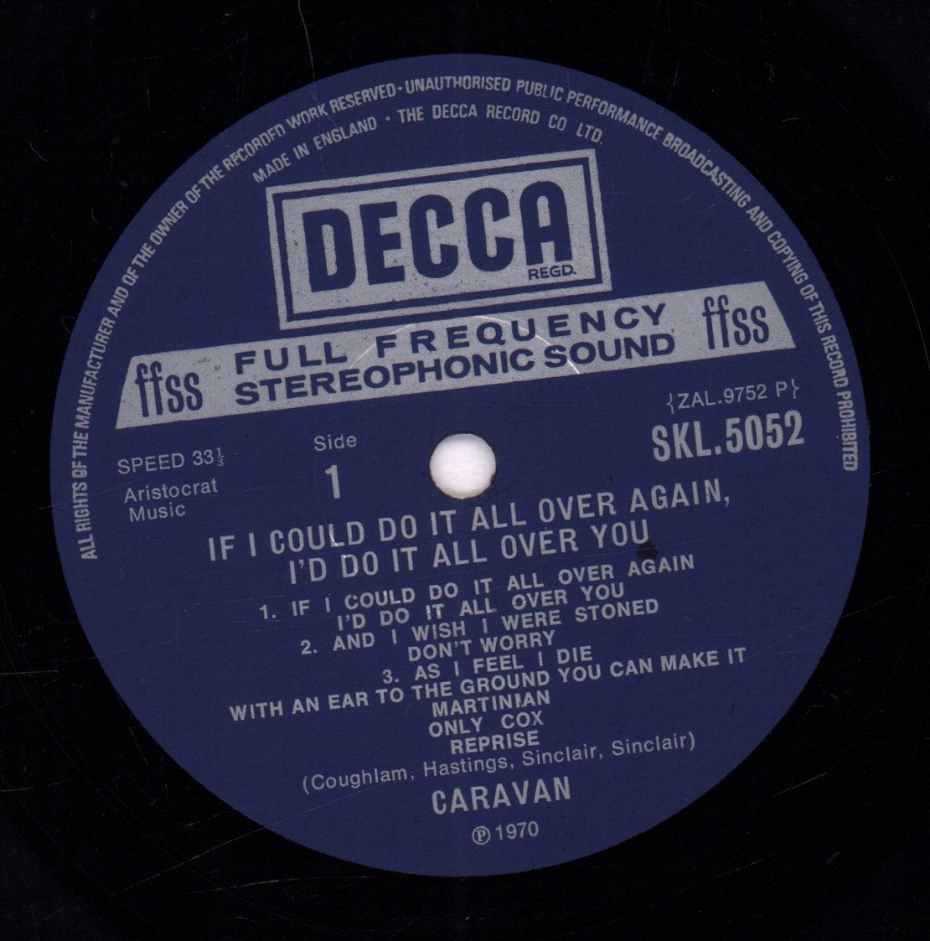 Caravan - If I Could Do It All Over Again, I'd Do It All Over You - Lp