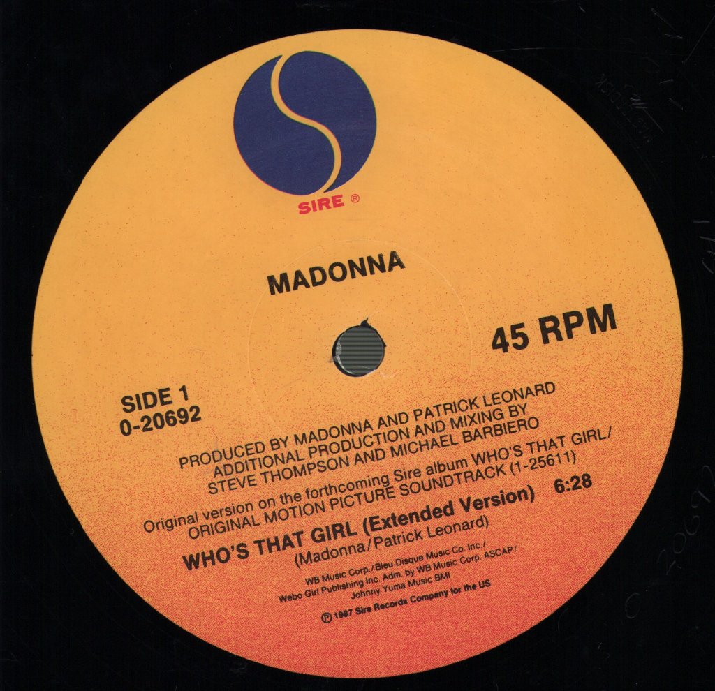Madonna - Who's That Girl - 12 Inch