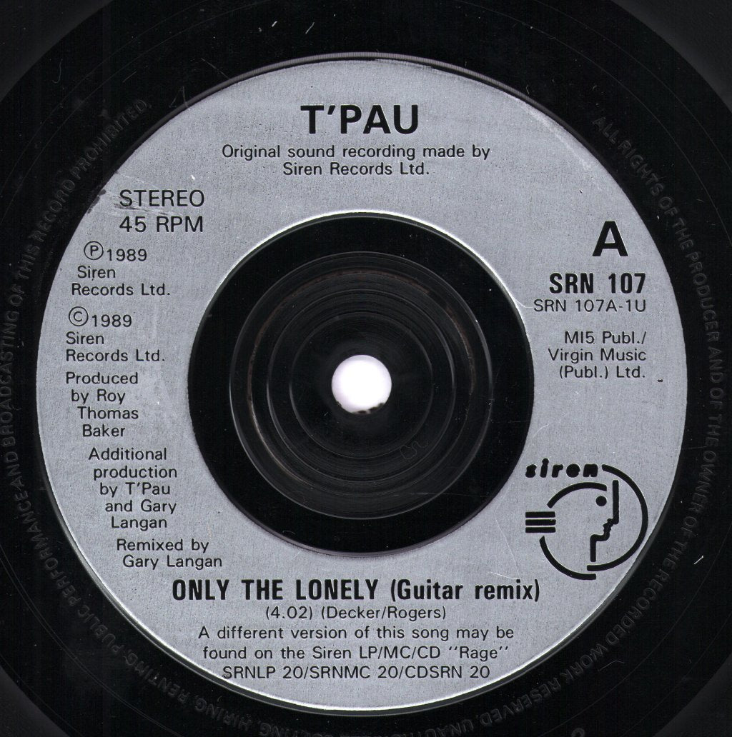 T'PAU - Only The Lonely - 7 Inch