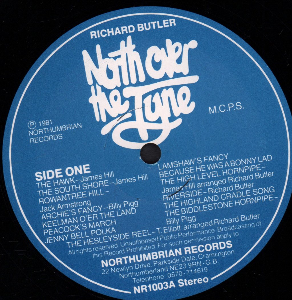 Richard Butler (Folk) - North Over The Tyne - Lp