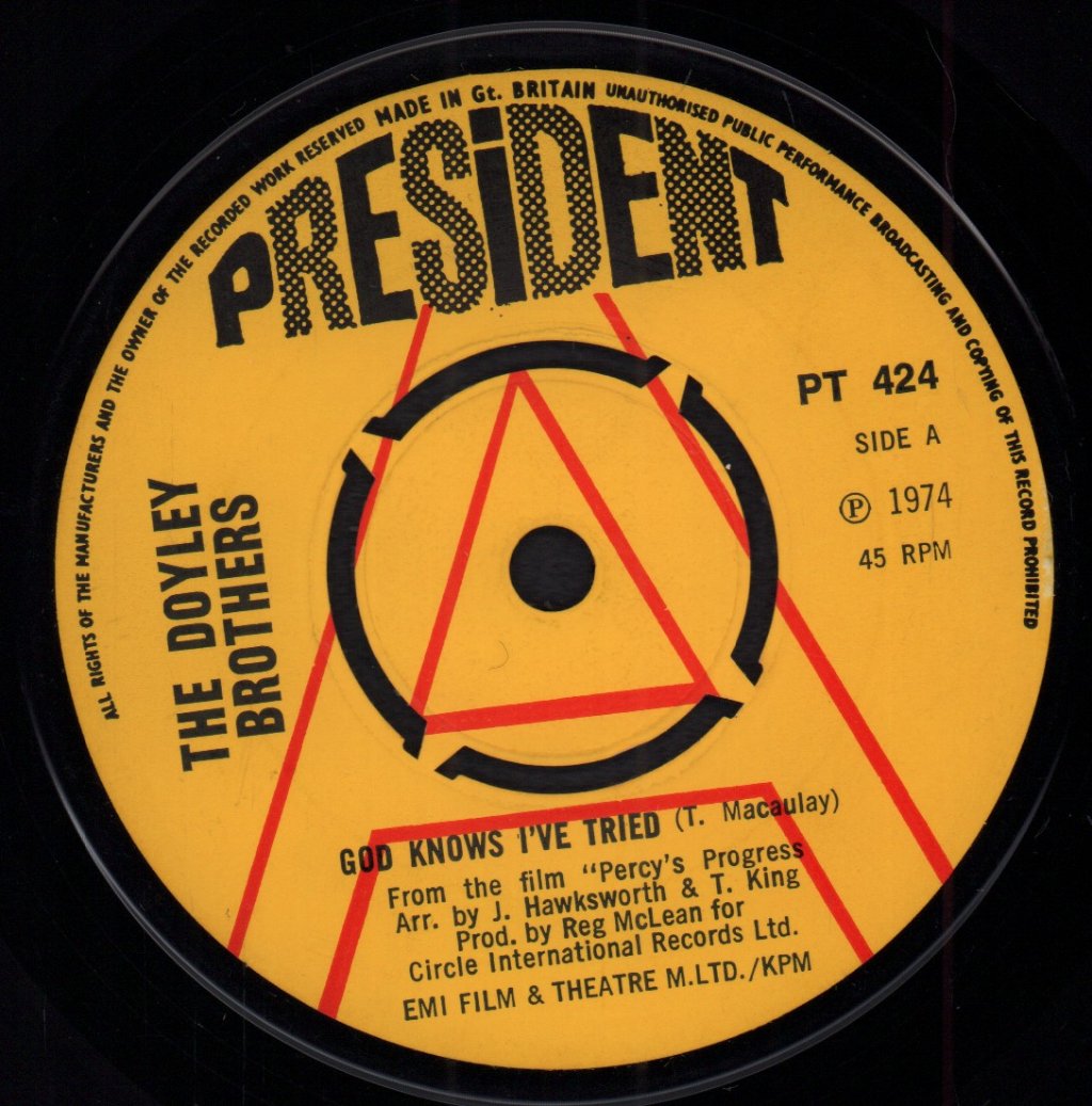 Doyley Brothers - God Knows I've Tried - 7 Inch