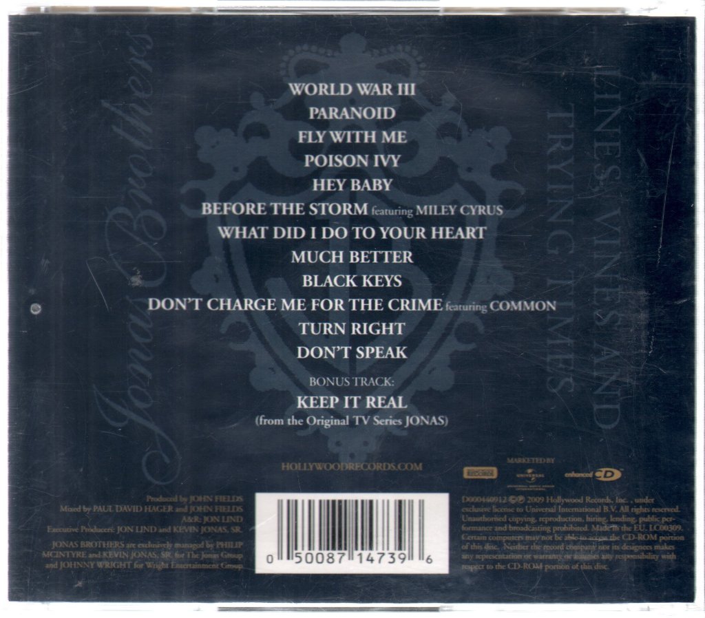 Jonas Brothers - Lines Vines And Trying Times - Cd