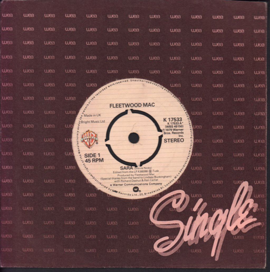Fleetwood Mac - Sara - 7 Inch