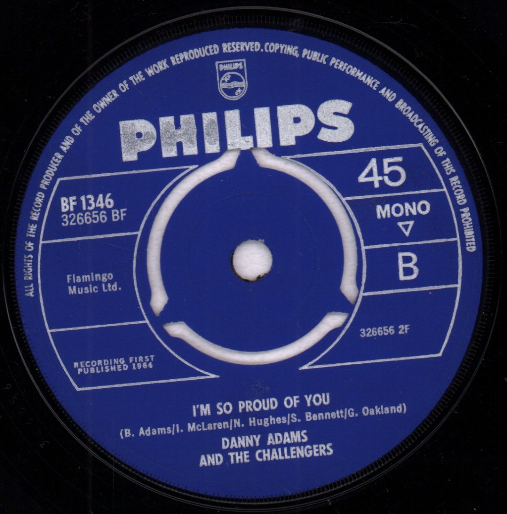 Danny Adams And The Challengers - Bye Bye Baby Bye Bye - 7 Inch