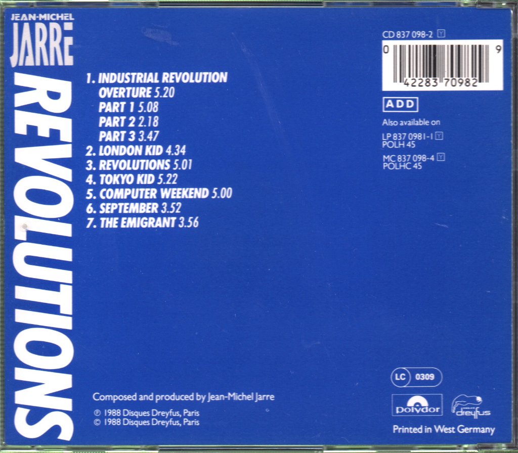 Jean-Michel Jarre - Revolutions - Cd