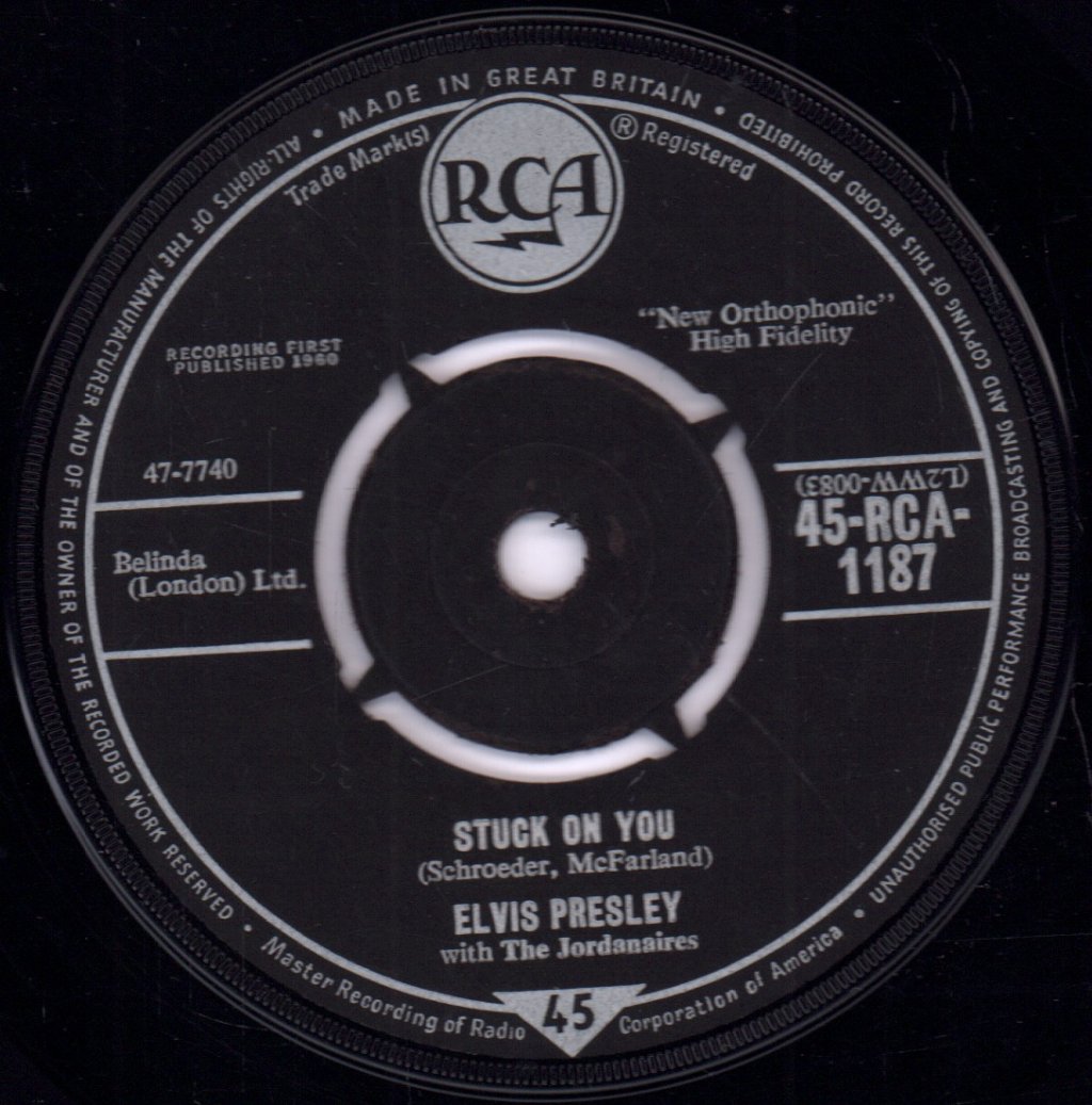Elvis Presley - Stuck On You - 7 Inch