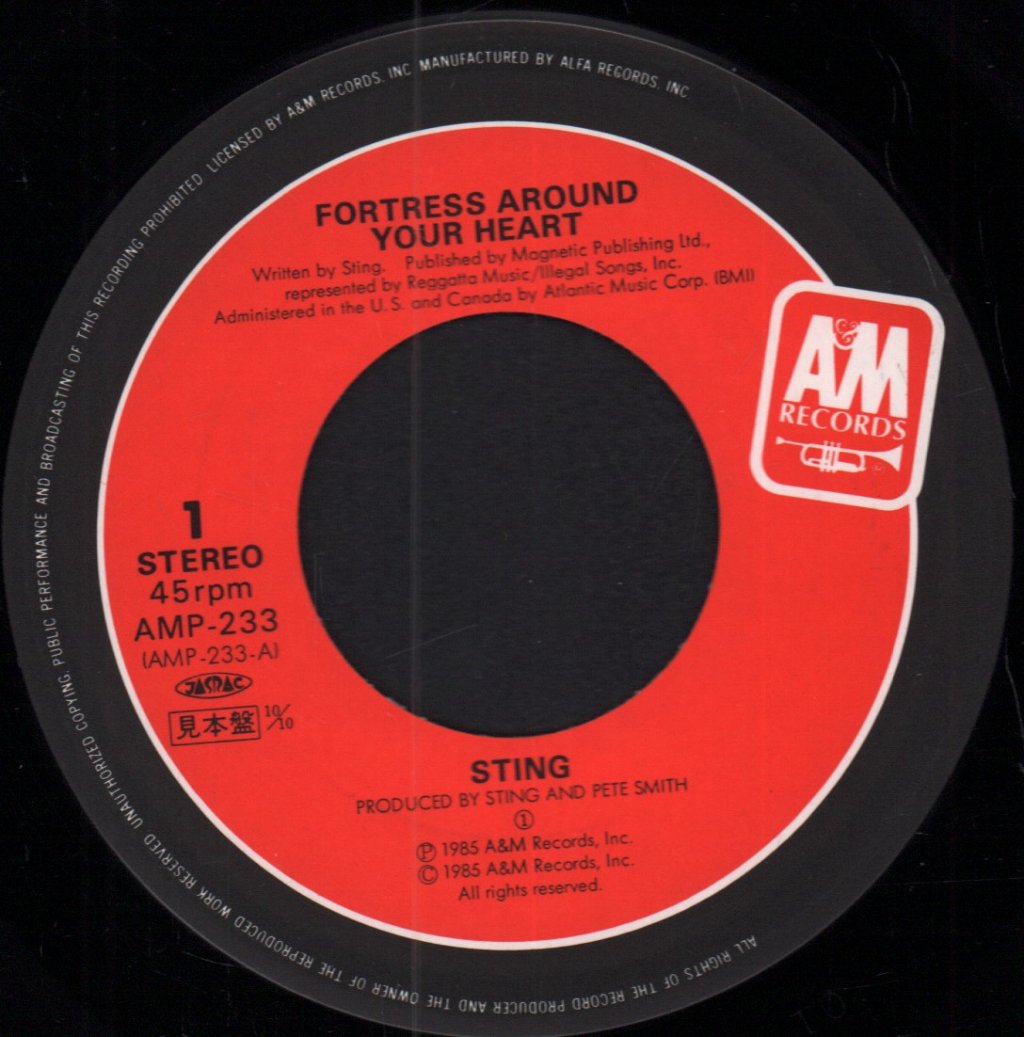 Sting - Fortress Around Your Heart - 7 Inch